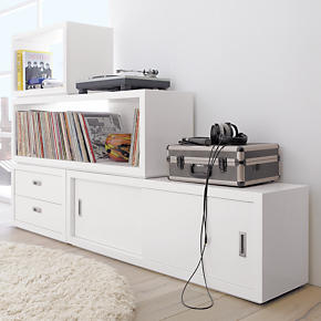 Ascend II White Stacking Storage Units