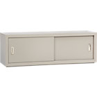 Taupe 55" Sliding Door Storage Unit.