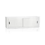 Ascend II White 55" Sliding Door Storage Unit