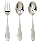 Austen 3-Piece Serving Set: serving fork, serving spoon,  pierced spoon.