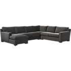Axis II 4-Piece Sectional Sofa (Left Arm Chaise, Armless Loveseat, Corner, Right Arm Apartment Sofa)