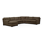 Axis II 4-Piece Sectional Sofa (Left Arm Chaise, Armless Loveseat, Wedge, Right Arm Apartment Sofa)