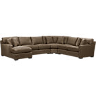 Axis 4-Piece Sectional (Right Arm Apartment Sofa, Wedge, Armless Loveseat, Left Arm Chaise)