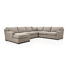 Axis II 4-Piece Sectional Sofa (Left Arm Chaise, Armless Loveseat, Corner, Right Arm Apartment Sofa)