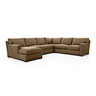 Axis II 4-Piece Sectional Sofa (Left Arm Chaise, Armless Loveseat, Corner, Right Arm Apartment Sofa)