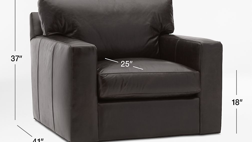 Axis II Leather Swivel Chair | Crate and Barrel