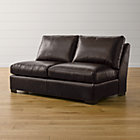 Axis II Leather Armless Full Sleeper Sofa