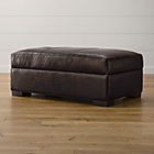 Axis II Leather Ottoman and a Half