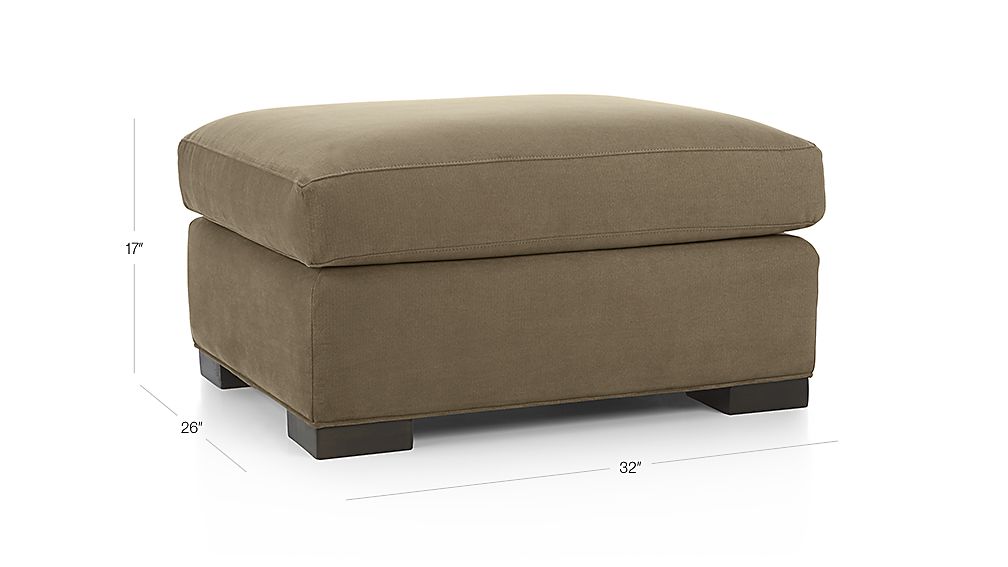 Axis II Ottoman Nickel Crate and Barrel