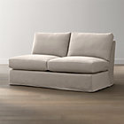 Axis II Slipcovered Armless Sectional Loveseat