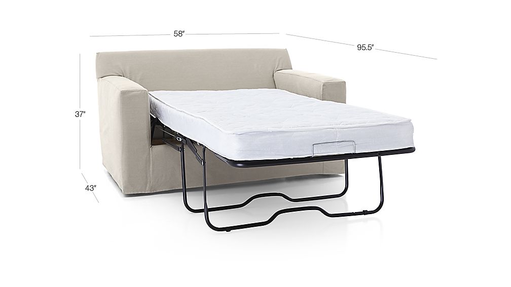 Axis II Slipcovered Twin Sleeper Sofa in Axis Sectional 