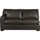 Axis Leather Sectional Left Arm Loveseat