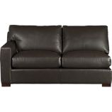 Axis Leather Sectional Left Arm Loveseat