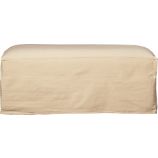 Axis Slipcovered Ottoman with Casters
