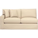 Axis Slipcovered Left Arm Sectional Full Sleeper Sofa