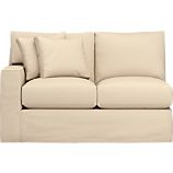 Axis Slipcovered Left Arm Sectional Loveseat