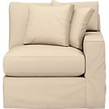 Axis Slipcovered Right Arm Sectional Chair