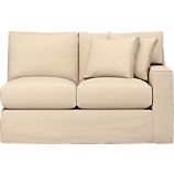 Axis Slipcovered Right Arm Sectional Loveseat