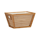 Small Bamboo Storage Tote with Liner.