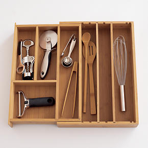 Expandable Bamboo Gadget Tray