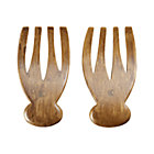 Set of two bamboo salad hands. 7"