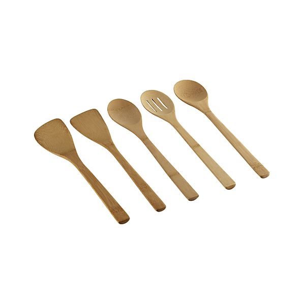 5Piece Bamboo Utensil Set Crate and Barrel