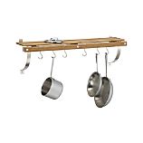 Bamboo Wall Mounted Pot Rack