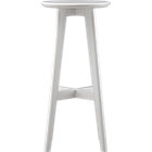 White 30" Barstool. 19.5"dia.x30"H (14"dia. seat)