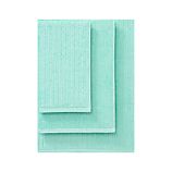 Ribbed Aqua Bath Towels