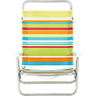 Beach Stripe Sand Chair. 25.6"Wx32"Dx43.3"H (8.5"H seat).