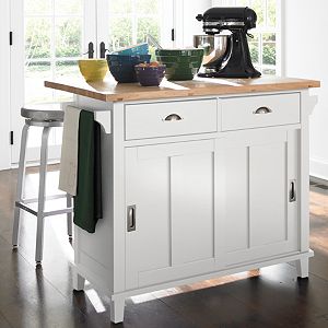Belmont White Kitchen Island