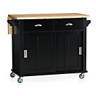 Belmont Black Kitchen Island (30.5"D with leaf up);