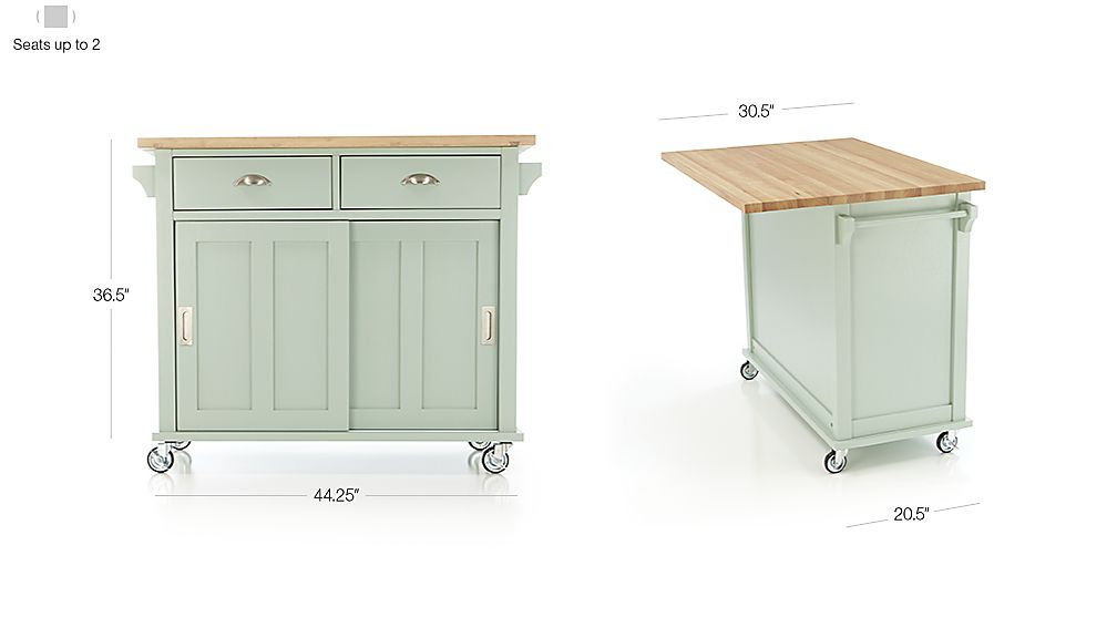 Belmont Mint Kitchen Island in Kitchen Islands & Carts | Crate and Barrel