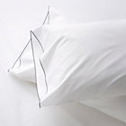 Set of two Belo Grey standard pillowcases.