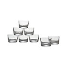 Set of eight bitty bite short glasses. 4 oz