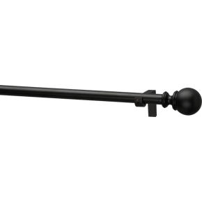 Black Orb .75x120-170 Curtain Rod Set