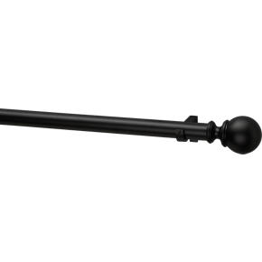 Black Orb 1.25x48-88 Curtain Rod Set