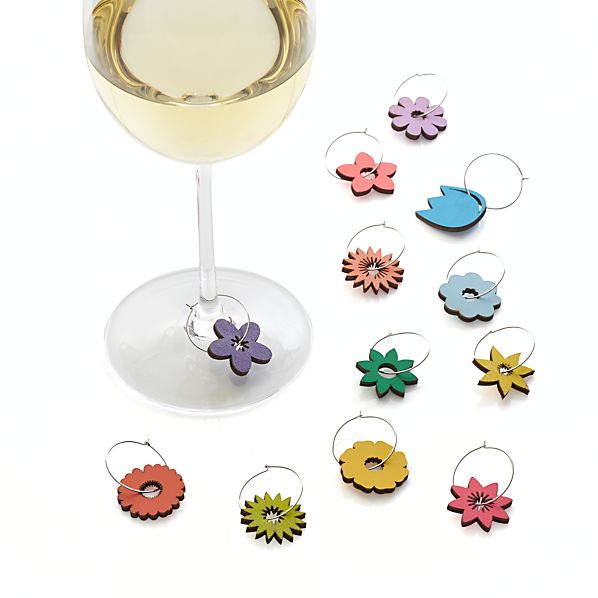 Set of 12 Blossom Wine Charms