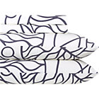 Marimekko Bottna Queen Sheet Set. Slate. Includes one flat sheet, one fitted sheet and two standard pillowcases.
