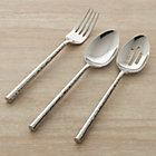 Boulder 3-Piece Serving Set: serving fork, pierced serving spoon and serving spoon.