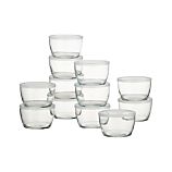 Set of 12 Storage Bowls With Clear Lids