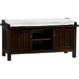 Brighton Coffee Storage Bench with White Cushion
