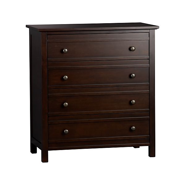 Brighton Coffee 4Drawer Chest in Brighton Coffee Bed Crate and Barrel
