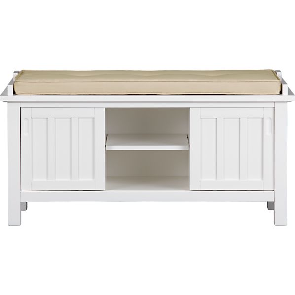 White Storage Bench