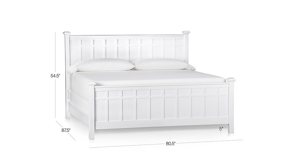 Brighton White King Bed in Beds & Headboards Crate and Barrel