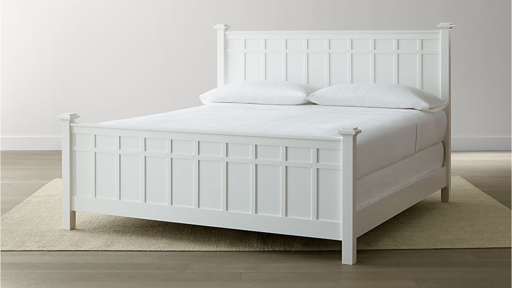 Brighton White King Bed in Beds & Headboards Crate and Barrel