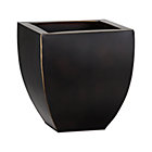 Bronze Large Tapered Planter. 16"sq.x17.5"H