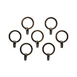 Set of 7 Bronze Curtain Rings