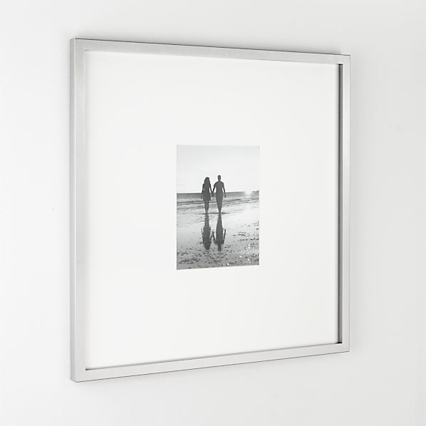 Brushed Silver 8x10 Gallery Frame Crate and Barrel