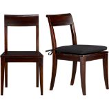 Cabria Dark Side Chair and Cushion